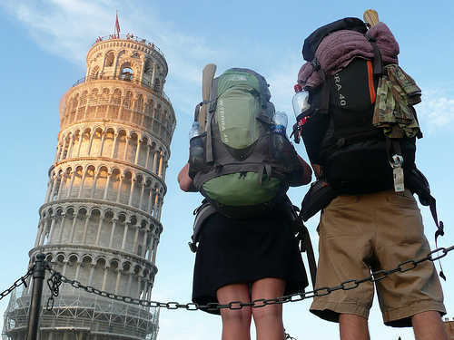 asa & channing at the tower of pisa by lindyi, Flickr